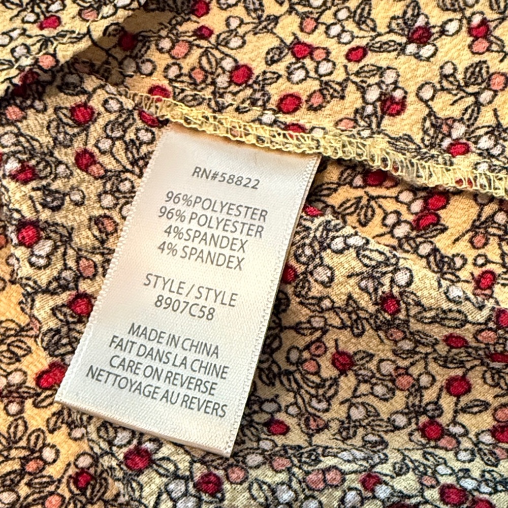 Max Studio Women's Yellow Red Floral High-Low Wrap Dress Size M - Picture 12 of 12